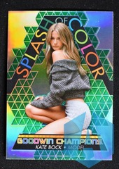 2022 UD Goodwin Splash of Color Platinum Rainbow Green #SCP27 Kate Bock- Model